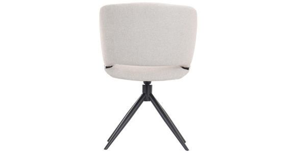 STUHL in Eisen Mikrofaser Holz, Metall, Textil - Beige/Schwarz, MODERN, Holz/Textil (56,5/79,5/64cm) - Hom`in