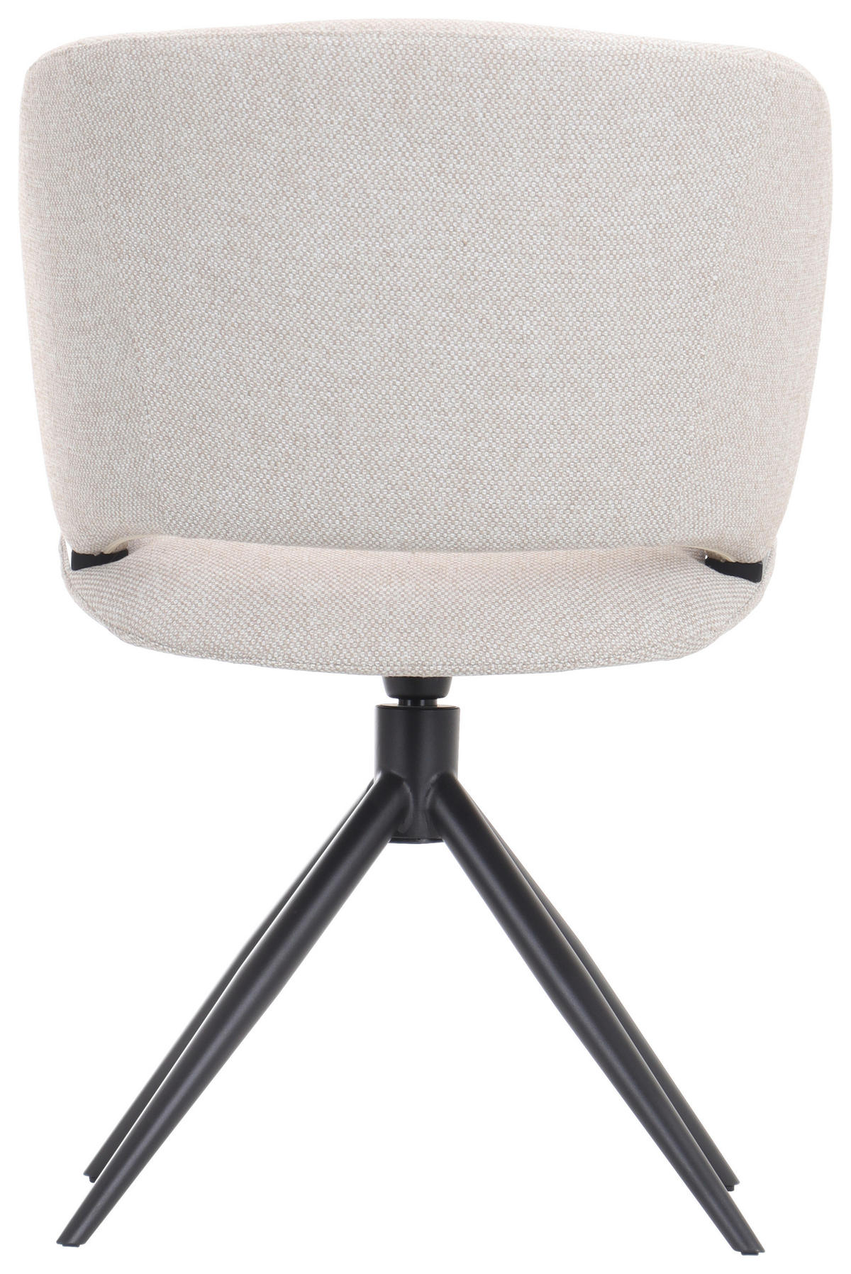 STOL järn mikrofiber  - beige/svart, Modern, metall/trä (56,5/79,5/64cm) - Hom`in