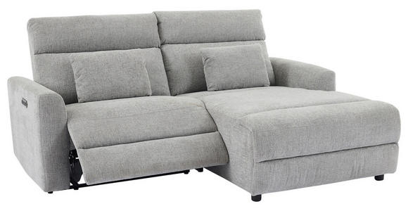 ECKSOFA  in Webstoff Grau  212/101 cm  - Schwarz/Grau, Design, Kunststoff/Textil (212/101cm) - Carryhome