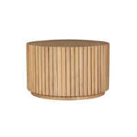 COUCHTISCH Mangoholz massiv 55/55/34 cm rund Naturfarben  - Naturfarben, Design, Holz (55/55/34cm) - MID.YOU