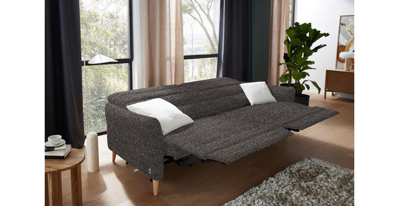 2-SITZER-SOFA in Webstoff Braun, Dunkelgrün - Eiche Bianco/Dunkelgrün, Design, Holz/Textil (234-262/85-106/98-112cm) - Dieter Knoll