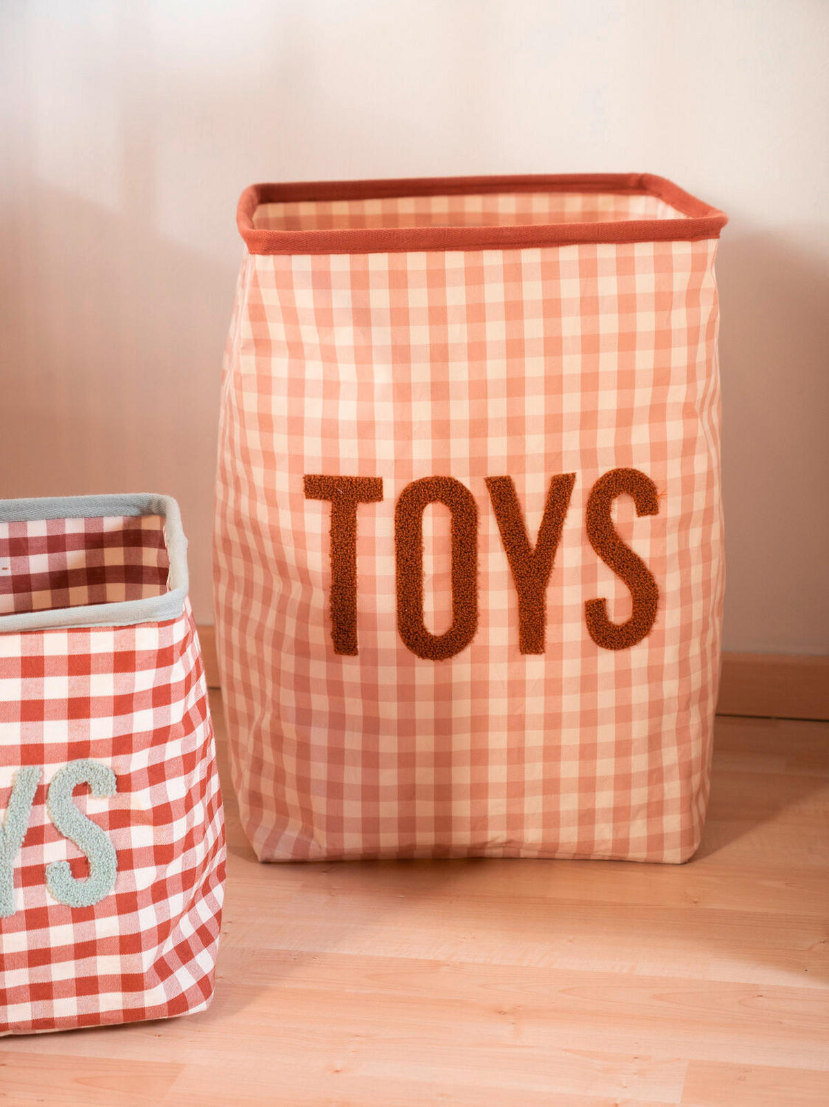AUFBEWAHRUNGSBOX Vichy Korb Nude Rosa  - Rosa, KONVENTIONELL, Textil (35/35/50cm) - Childhome