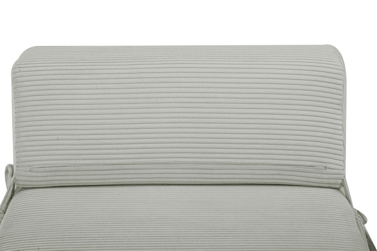 SCHLAFSESSEL Cord Hellgrau    - Hellgrau, Design, Textil/Metall (65/57/81cm) - Livetastic