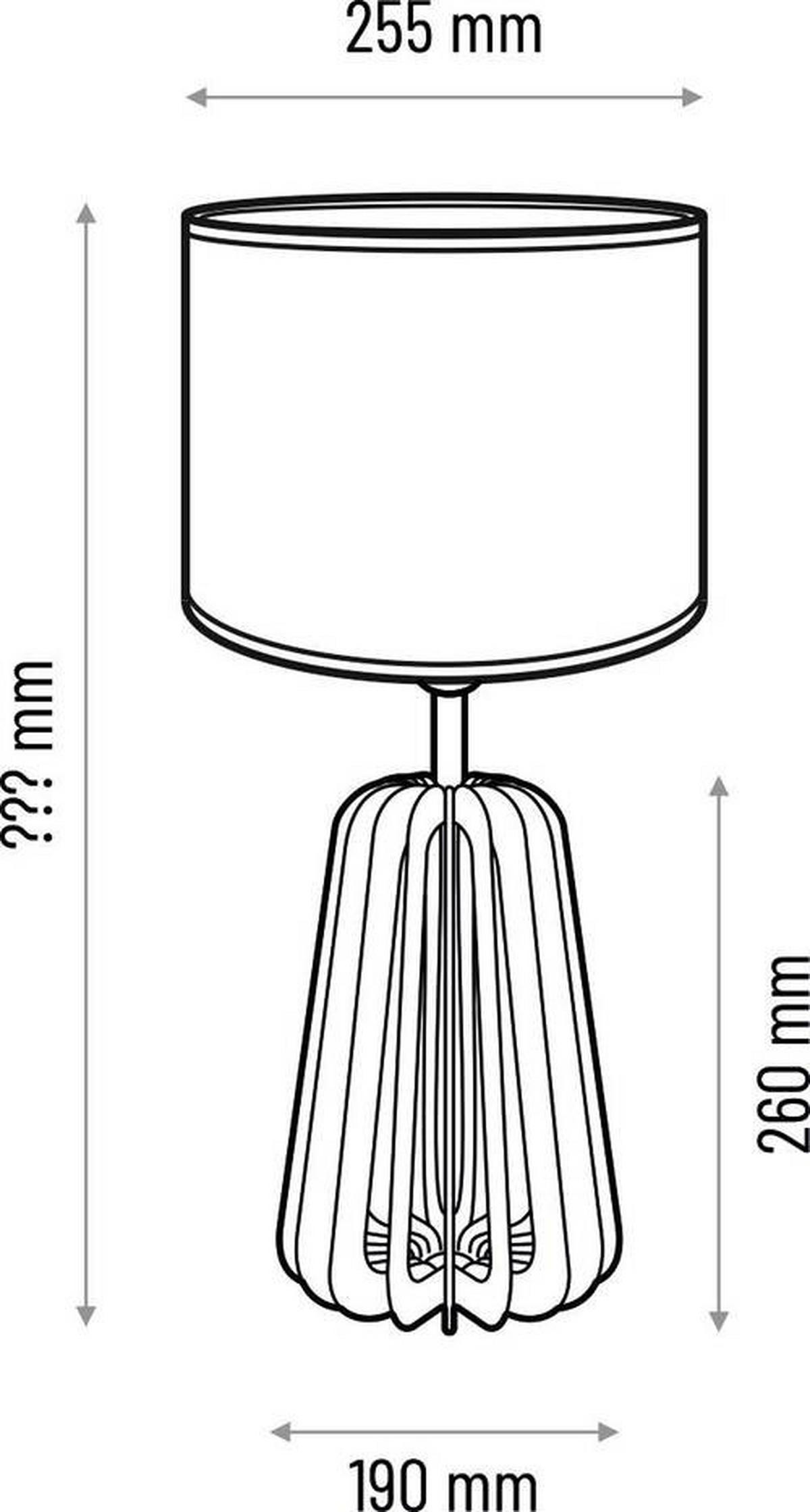 STOLNÍ LAMPA, E27, 25/51 cm  - přírodní barvy, Natur, kompozitní dřevo (25/51cm)