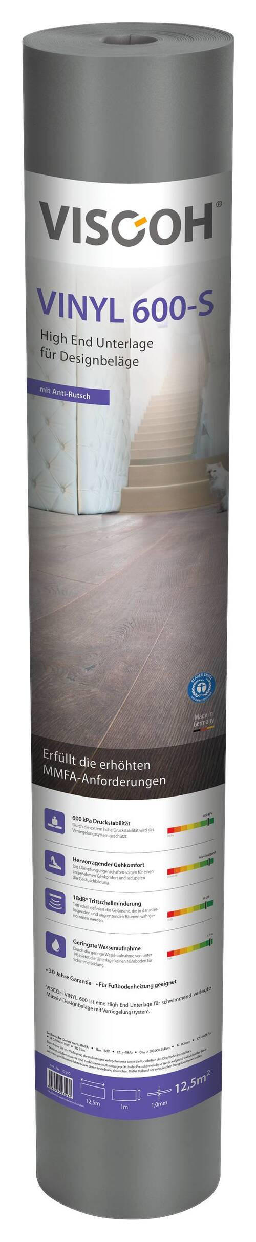DÄMMUNTERLAGE  - Anthrazit, Basics, Kunststoff (100/1250/0,2cm) - Viscoh