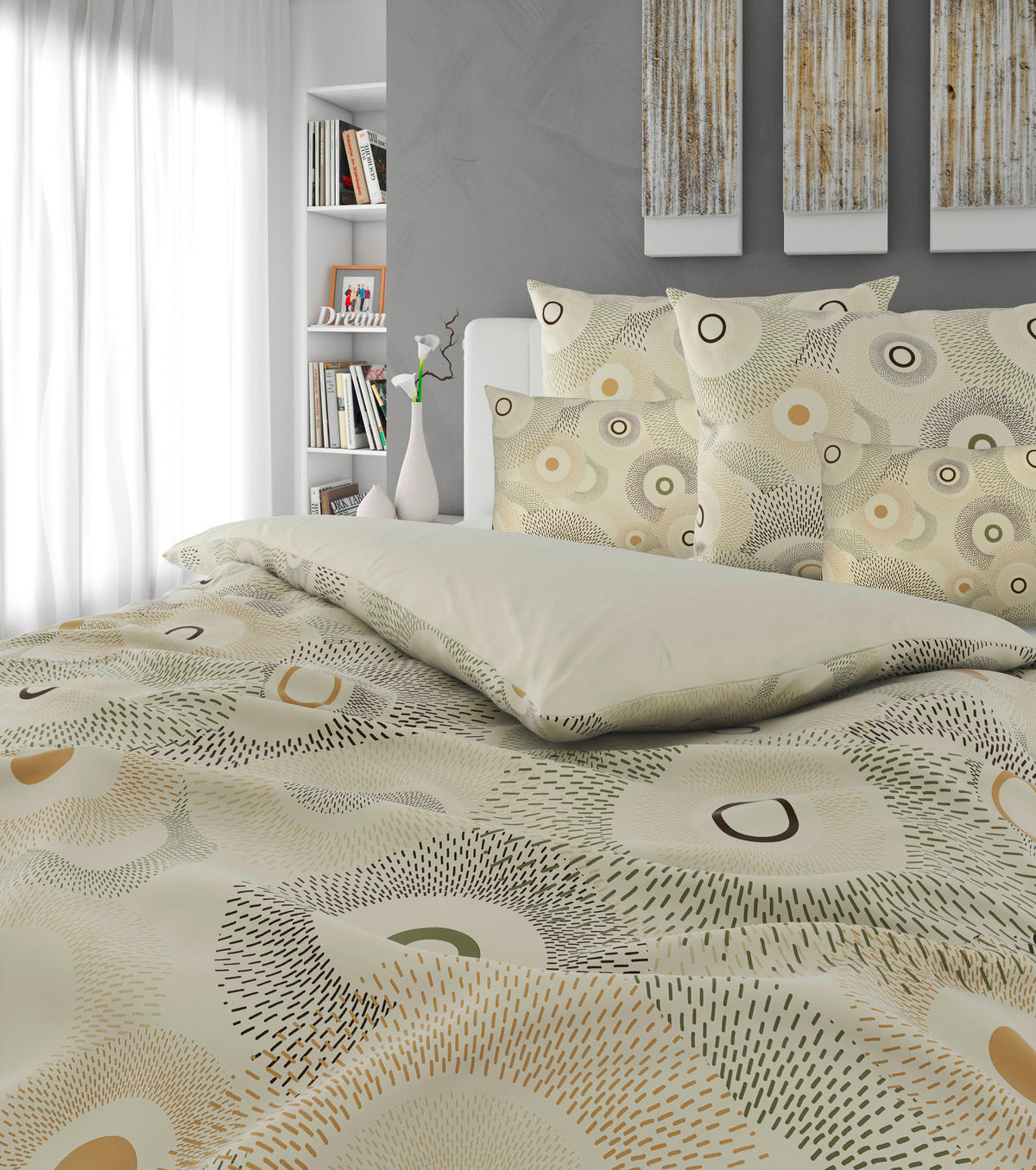 KÉTOLDALAS ÁGYNEMŰHUZAT 220/200 cm  - bézs, textil (220/200cm) - Esposa