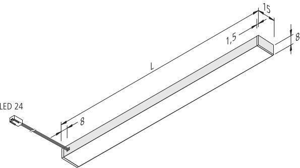UNTERBAULEUCHTE - Alufarben, Basics, Kunststoff (120/1,5/0,8cm) - HKT