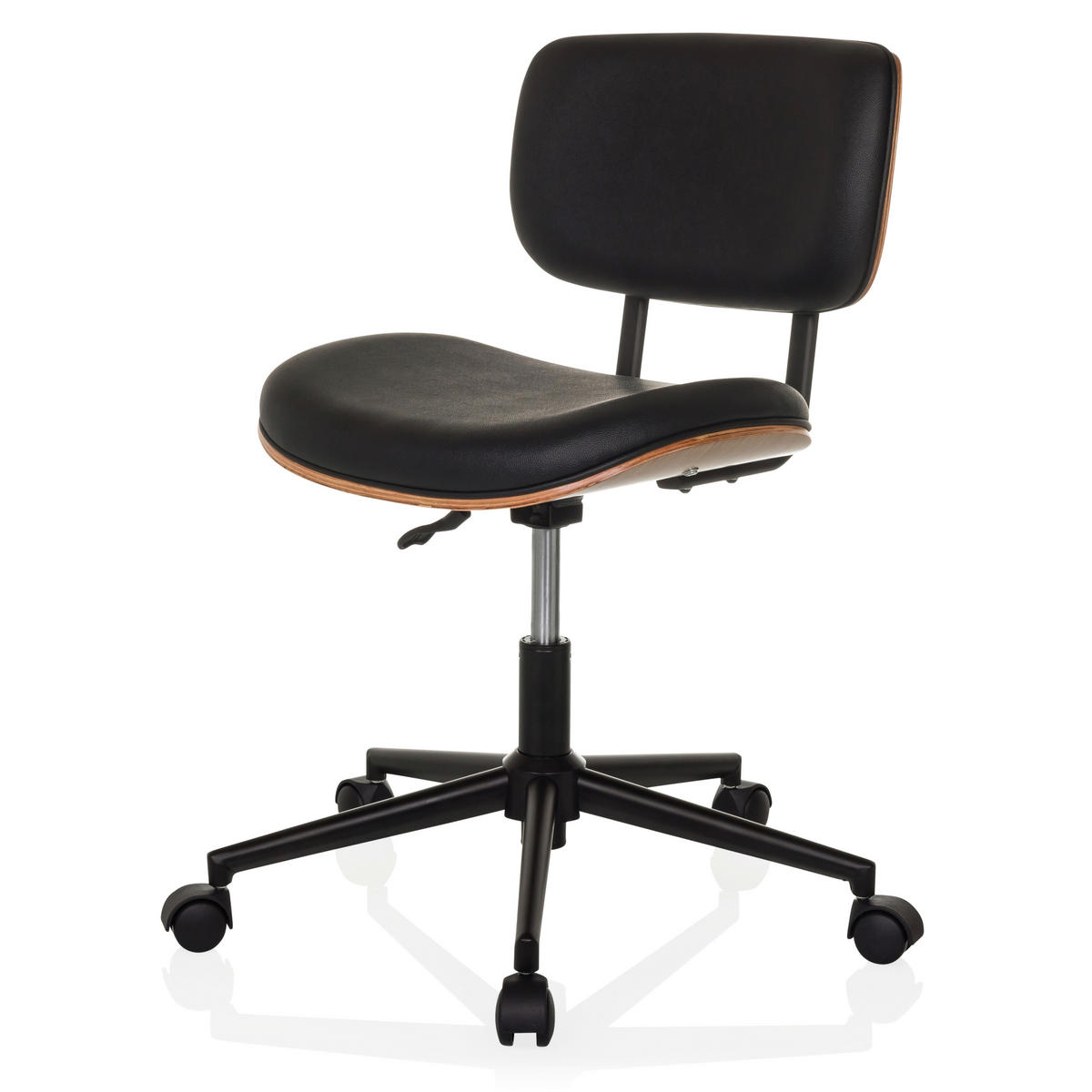 DREHSTUHL Schwarz  - Schwarz, MODERN, Leder/Kunststoff (59/73-83/59cm) - MID.YOU