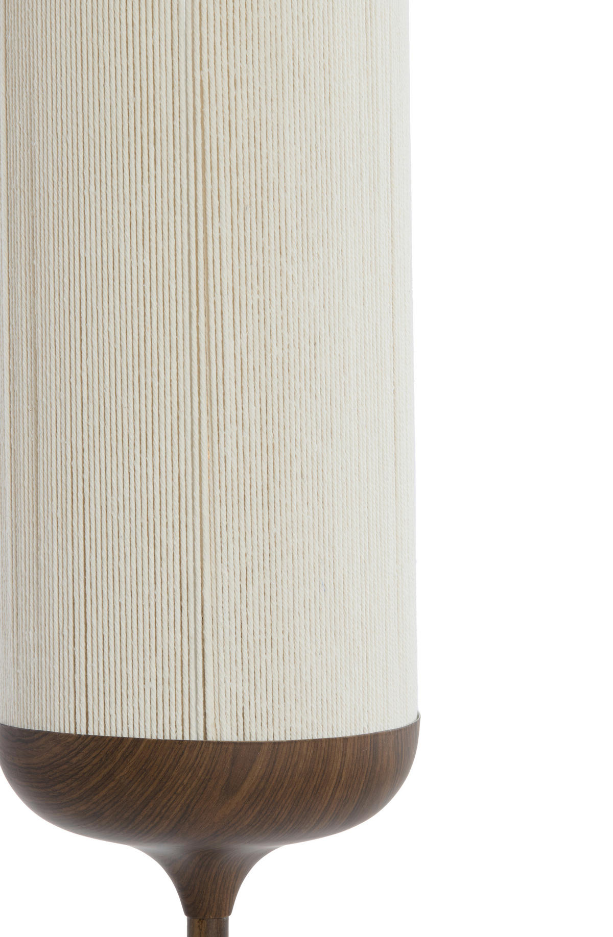 STEHLEUCHTE Dania 23/23/159 cm   - Dunkelbraun/Creme, Design, Kunststoff/Textil (23/23/159cm) - Light & Living
