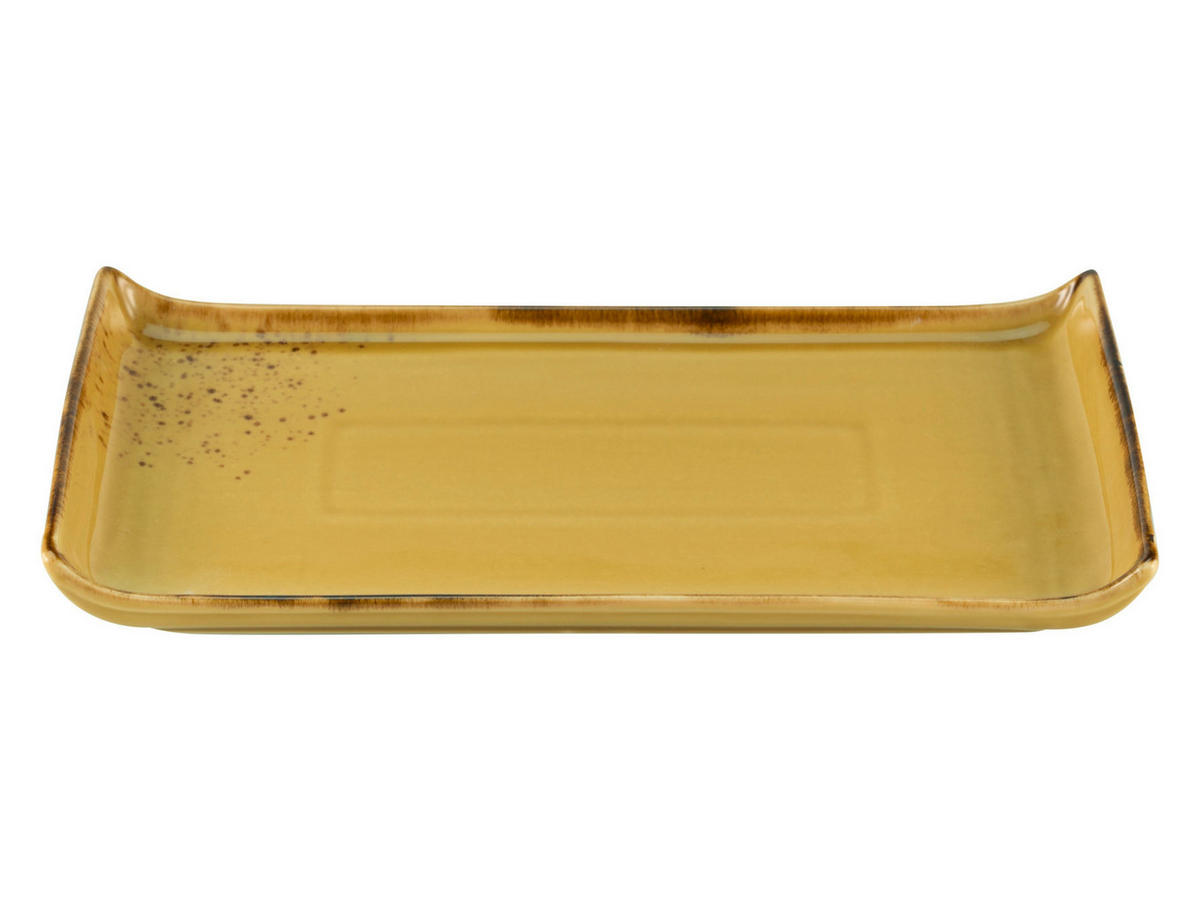 SERVERINGSTALLRIK   16,5/33 cm   - currygul, Trend, keramik (16,5/33cm) - Creatable