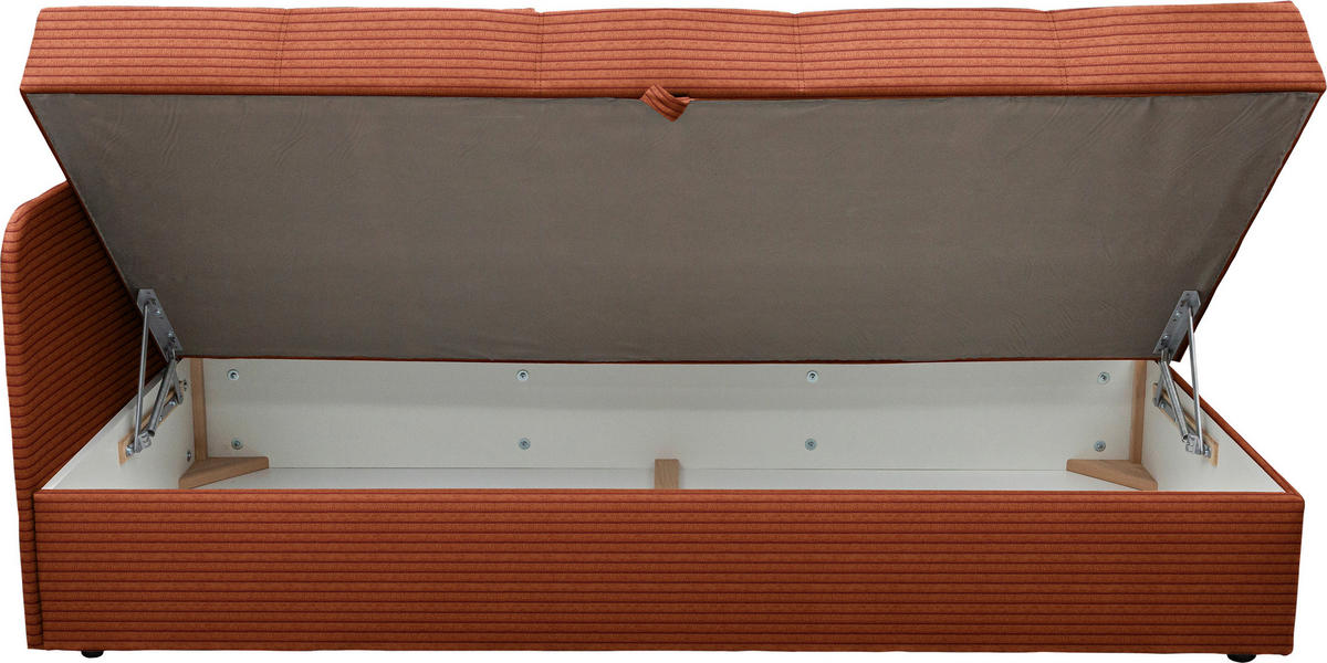 LIEGE Cord Rostfarben  - Rostfarben/Schwarz, Basics, Kunststoff/Textil (95/90/205cm) - Xora