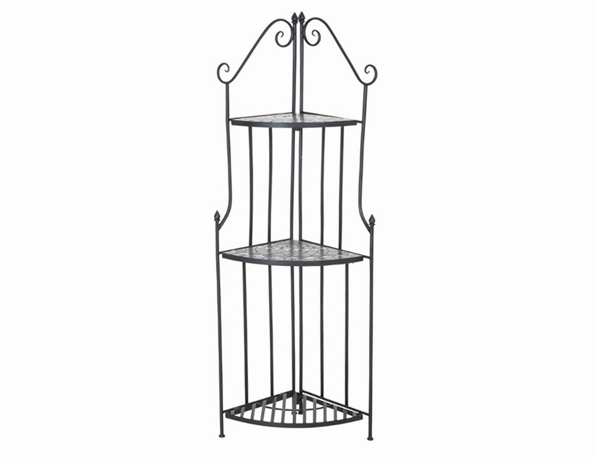 PFLANZTISCH - Anthrazit, KONVENTIONELL, Keramik/Metall (63/29/140cm) - Siena Garden