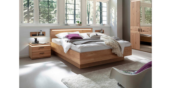 BETT 180/200 cm  in Eiche Bianco  - Eiche Bianco, Natur, Holz (180/200cm) - Linea Natura