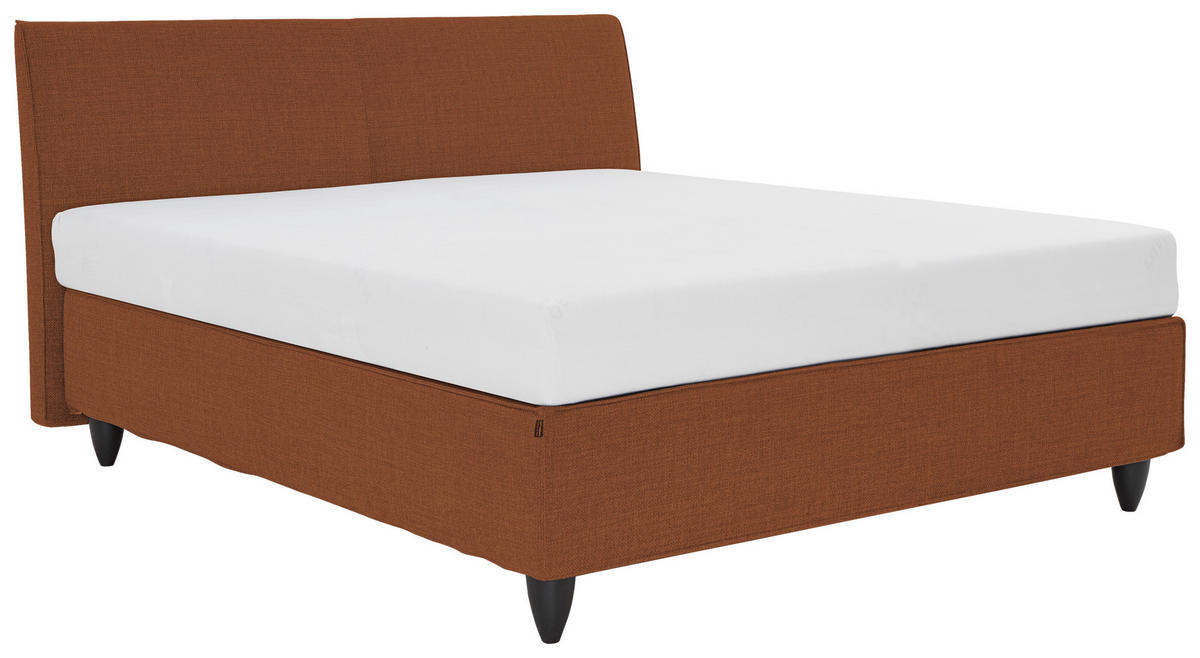 BOXSPRINGBETT 180/200 cm  in Orange  - Schwarz/Orange, Design, Holzwerkstoff/Kunststoff (180/200cm) - RUF Betten