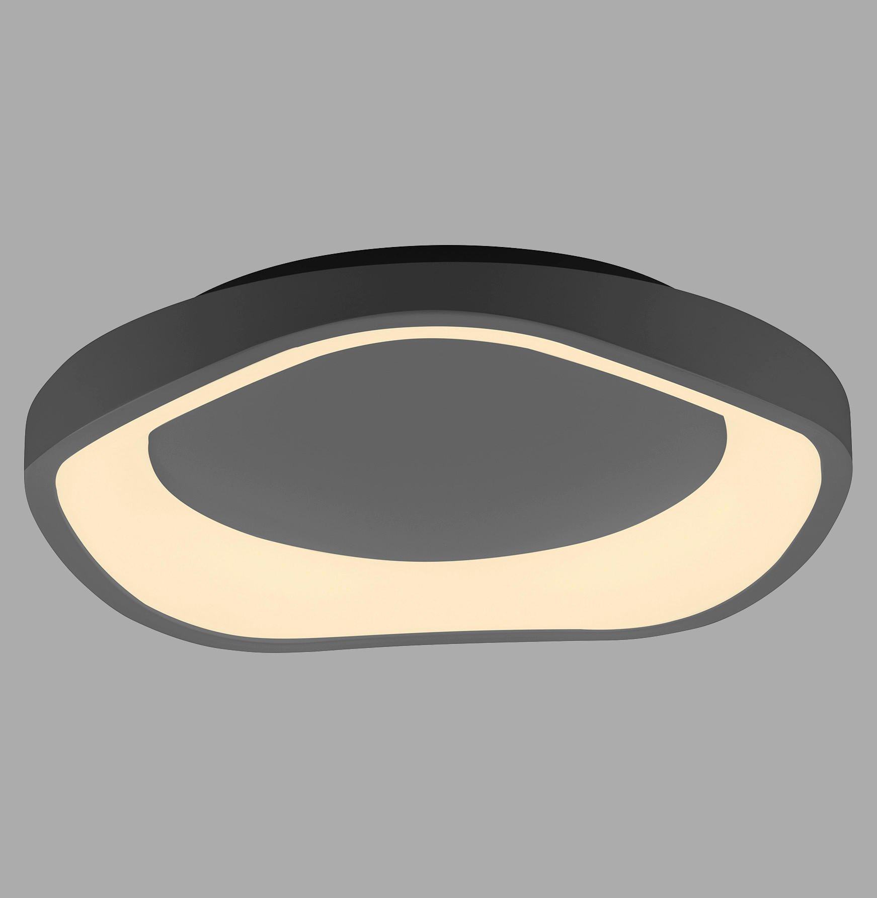 LED-DECKENLEUCHTE SW MONTA 40/40/7,5 cm   - Schwarz, KONVENTIONELL, Kunststoff/Metall (40/40/7,5cm) - Schöner Wohnen