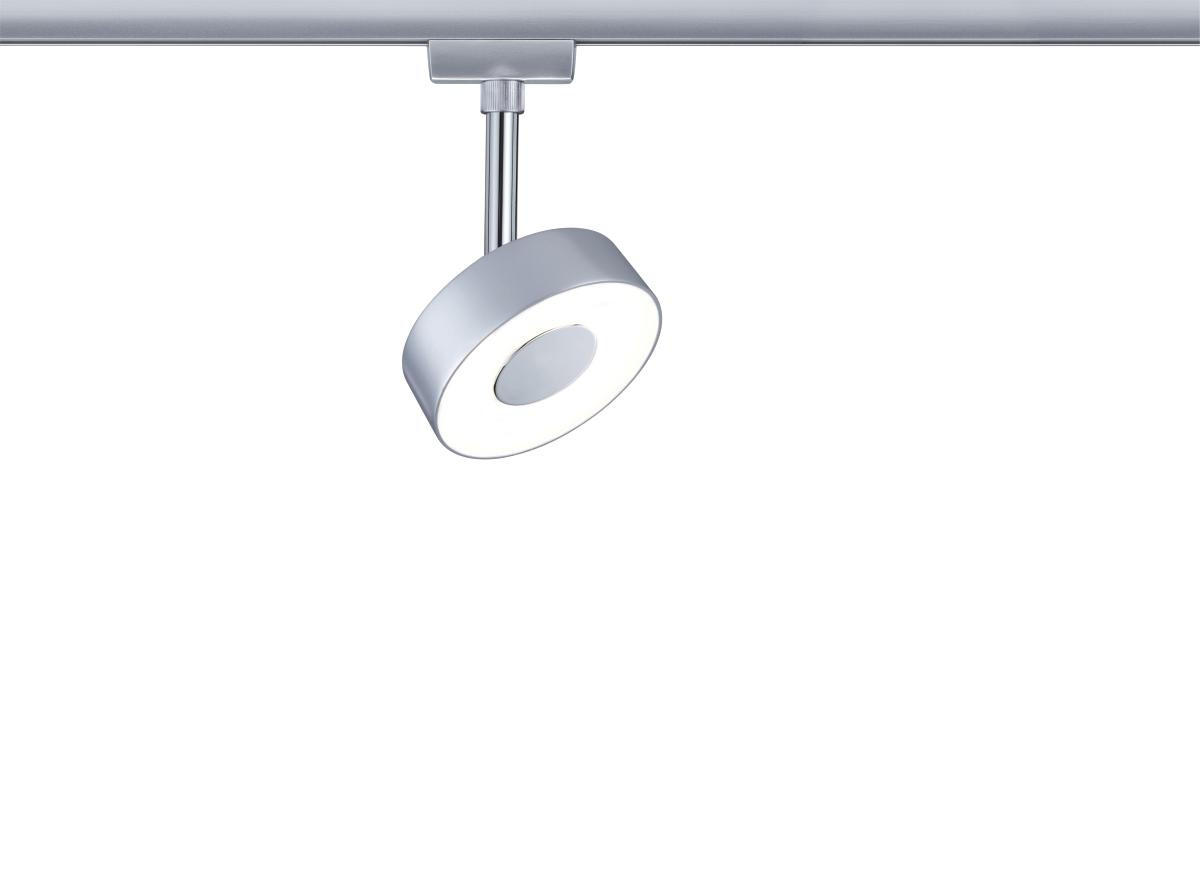 SCHIENENSYSTEM-STRAHLER URail   - Chromfarben, Basics, Kunststoff/Metall (9,8/14,7/5cm) - Paulmann