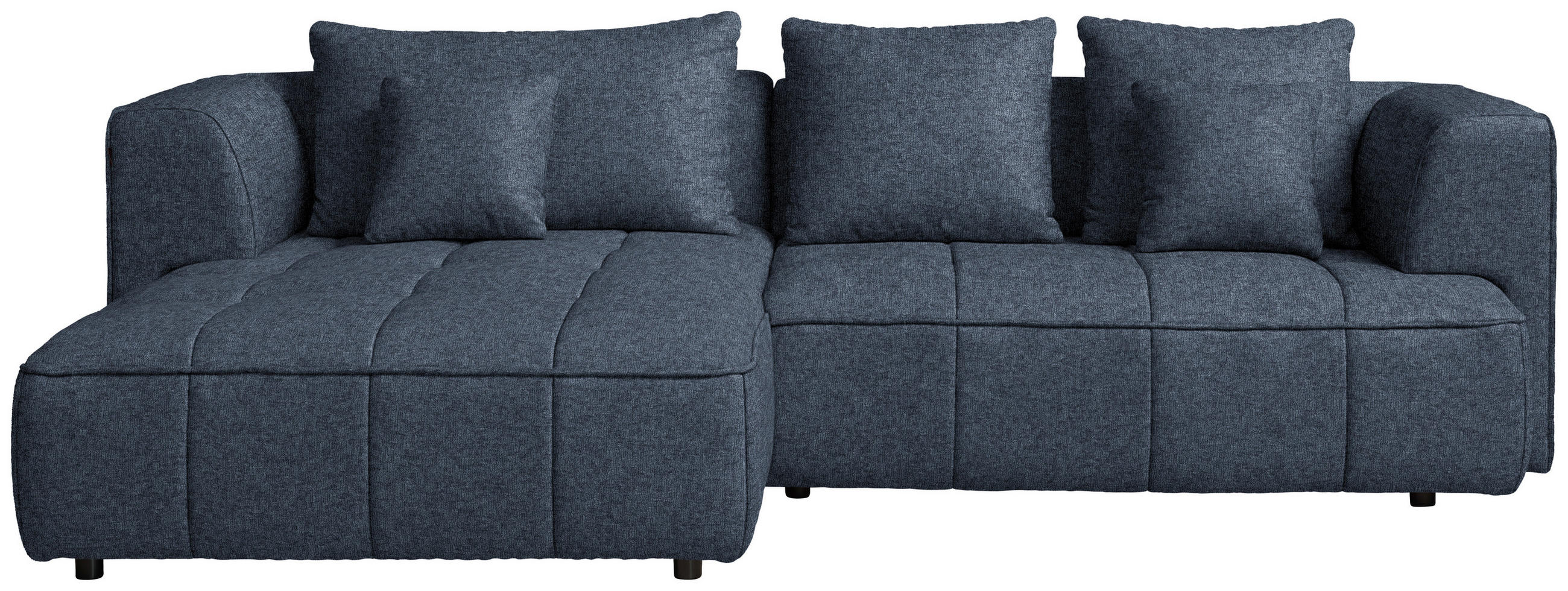 ECKSOFA  in Webstoff Dunkelblau  188/288 cm  - Schwarz/Dunkelblau, Design, Kunststoff/Textil (188/288cm) - Welnova