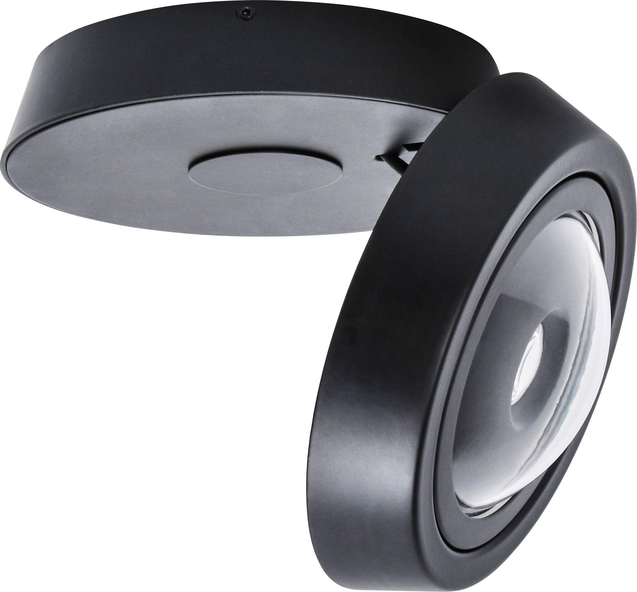 LED-DECKENLEUCHTE MEGATRON PRO Ambiente 16,0/15,5/7,8 cm   - Schwarz, Design, Metall (16,0/15,5/7,8cm)
