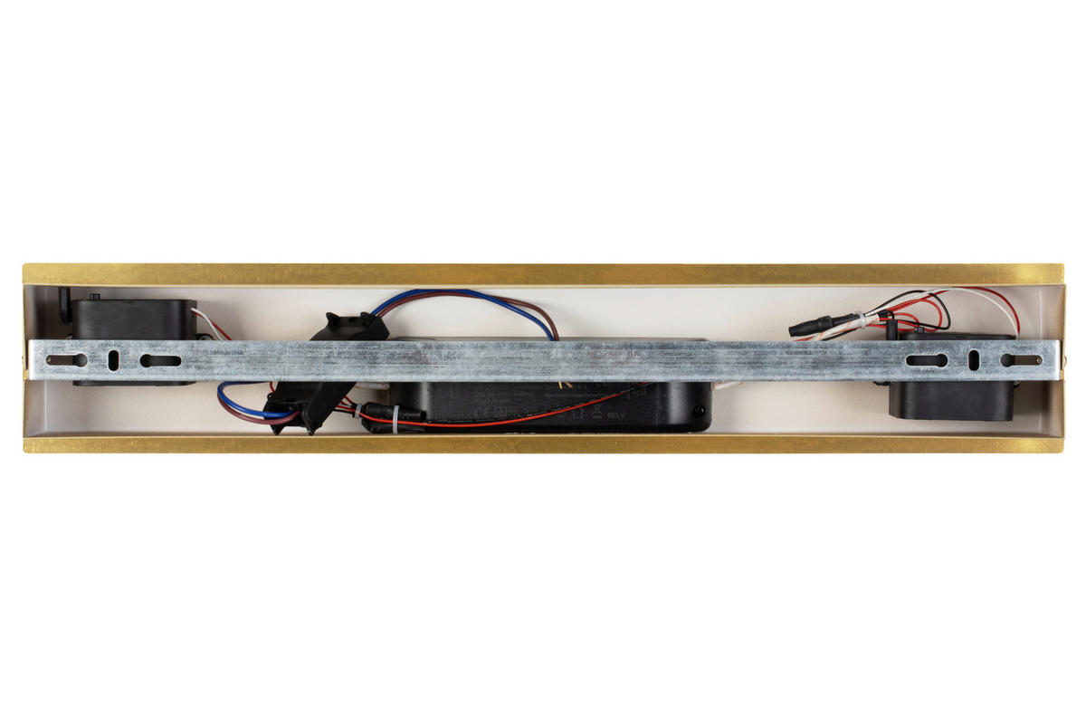 ZÁVESNÉ LED SVIETIDLO, 115/7,5/150 cm  - mosadzná, Design, kov (115/7,5/150cm) - Dieter Knoll
