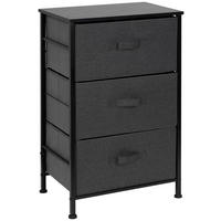 KOMMODE  in 45/71.5/30 cm  - Dunkelgrau/Schwarz, MODERN, Holzwerkstoff/Textil (45/71.5/30cm) - PBJ