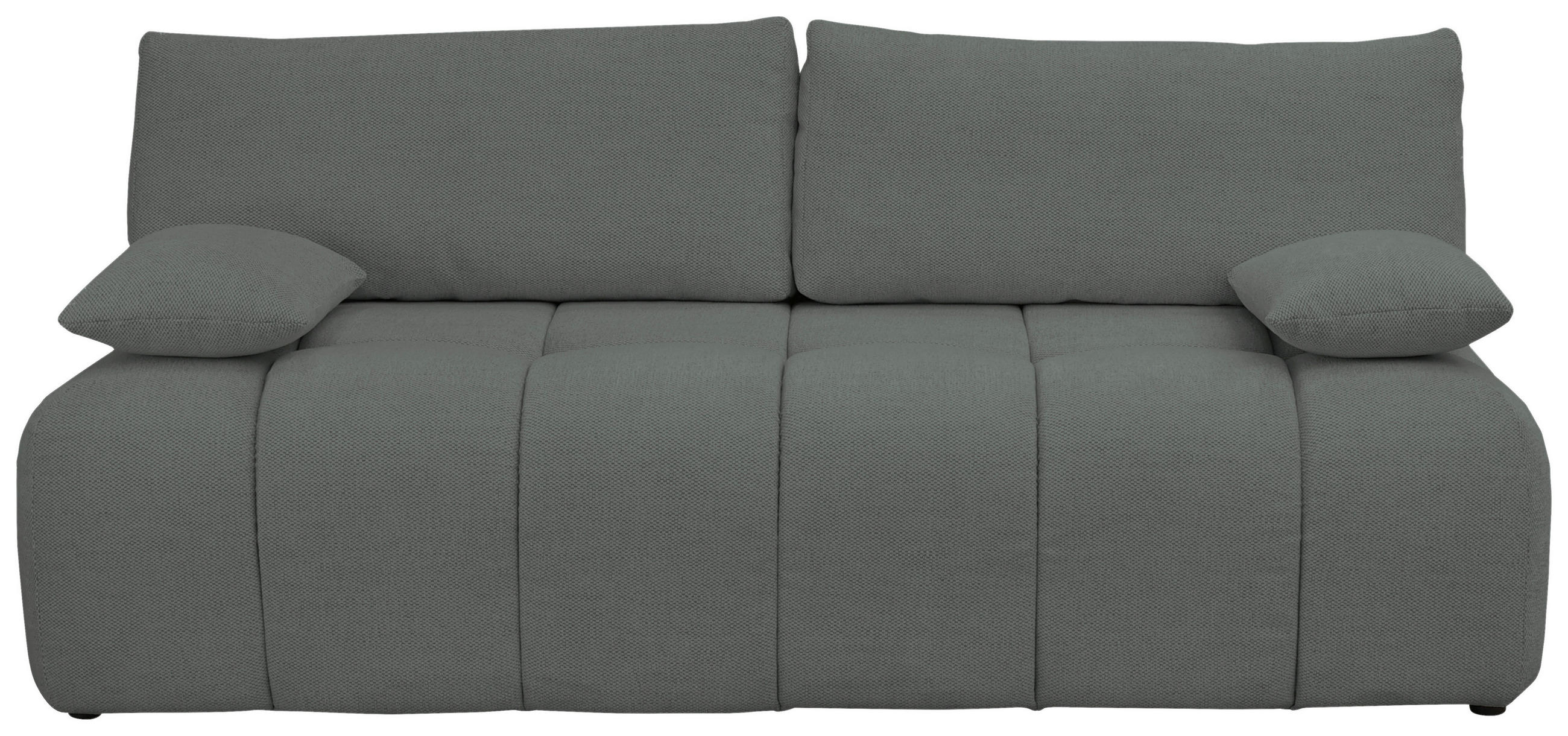 BOXSPRINGSOFA Chenille Dunkelgrün  inkl. Rückenkissen, Armlehnenkissen, Bettkasten, Schlaffunktion, Rücken echt, Liegefläche im Originalstoff  - Dunkelgrün/Schwarz, MODERN, Kunststoff/Textil (210/72/105cm) - Cantus