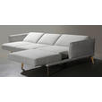 ECKSOFA Creme, Hellgrau Flachgewebe  - Eichefarben/Creme, Design, Holz/Textil (289/164cm) - Valnatura