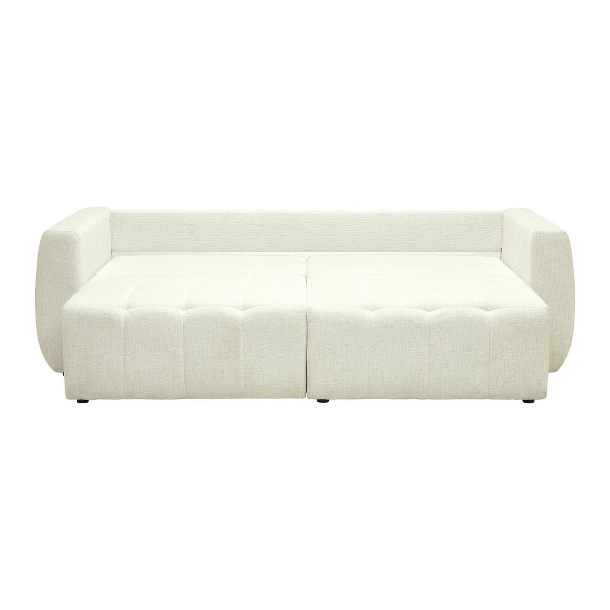 SCHLAFSOFA in Chenille, Jacquard Beige  - Beige/Schwarz, Kunststoff/Textil (245/74-90/104cm) - MID.YOU