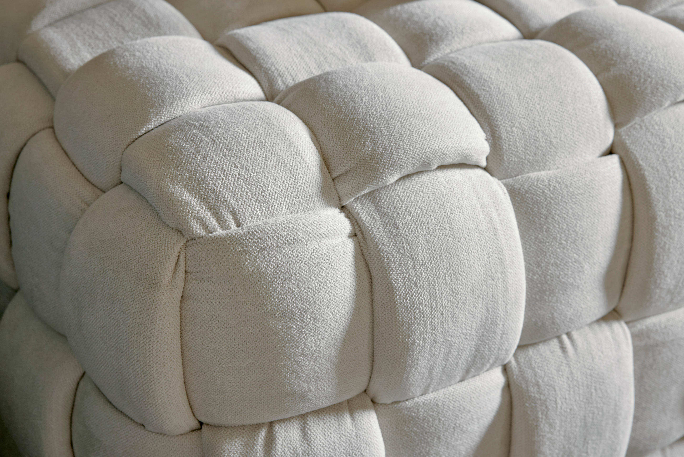 Thumbnail - Sitzwürfel, Creme, Textil, 78x43x78 cm, Indoor, Sitzfläche gepolstert, formstabil, Wohnzimmer, Hocker, Sitzwürfel