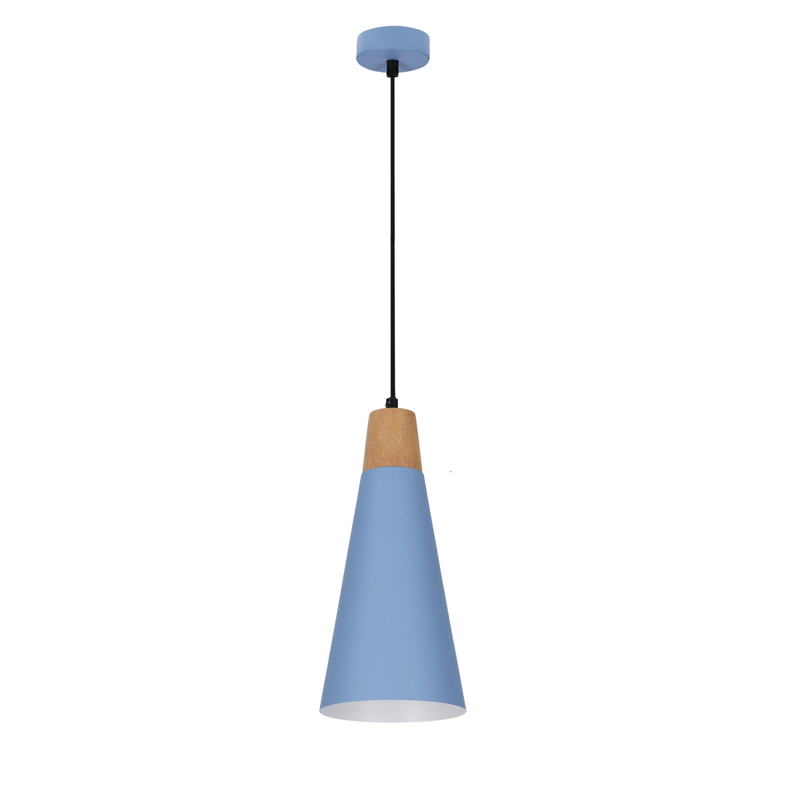 PENDELLAMPA Faro 15/15/90 cm  - ljusblå/svart, Trend, metall (15/15/90cm)