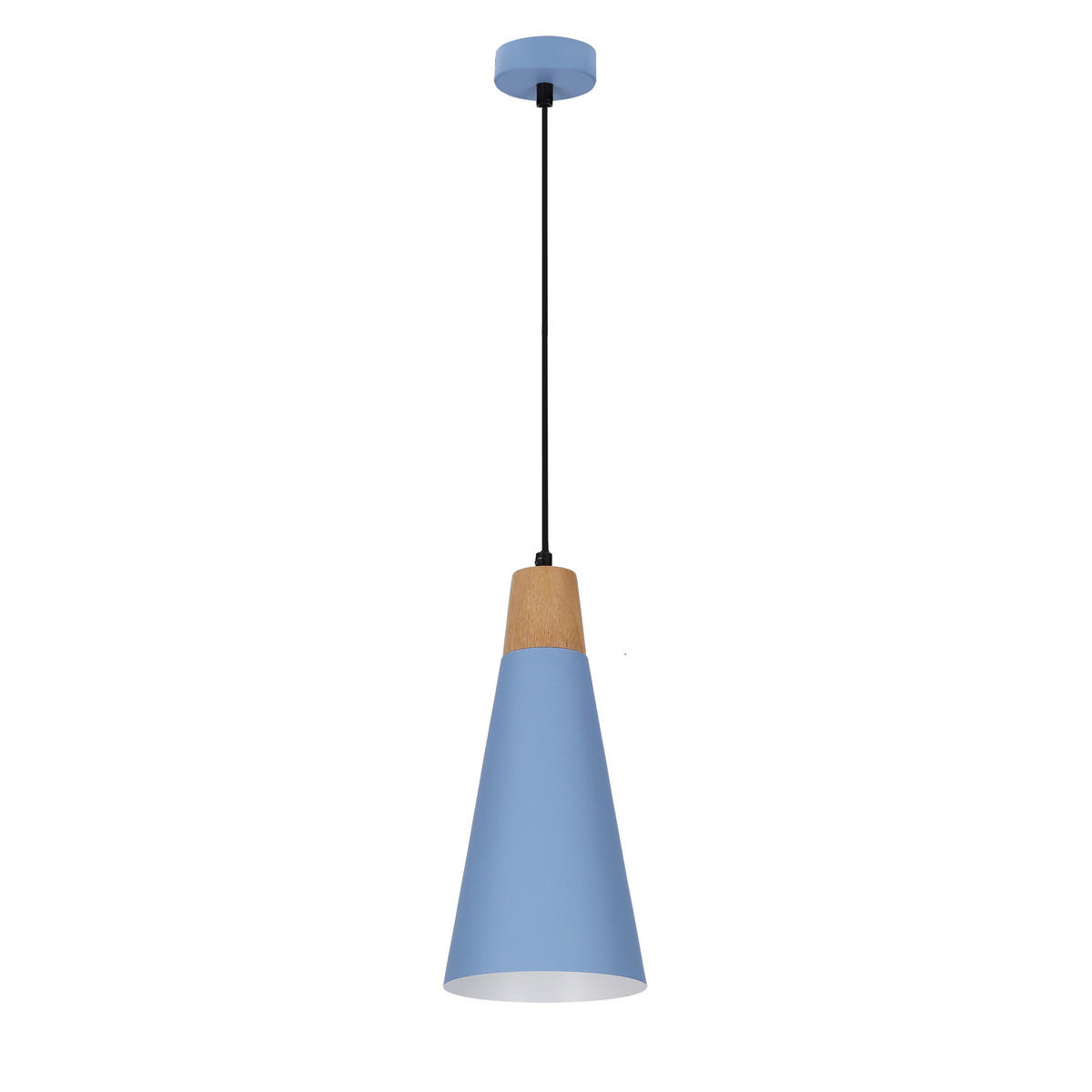 PENDELLAMPA Faro 15/15/90 cm  - ljusblå/svart, Trend, metall (15/15/90cm)