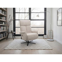 RELAXSESSEL TV TRIPLE SEVEN XTRA LARGE L3 Flachgewebe Kopfteilverstellung, Fußteilverstellung, Rücken echt    - Greige/Schwarz, Basics, Textil/Metall (86/115/86cm) - Sit & More