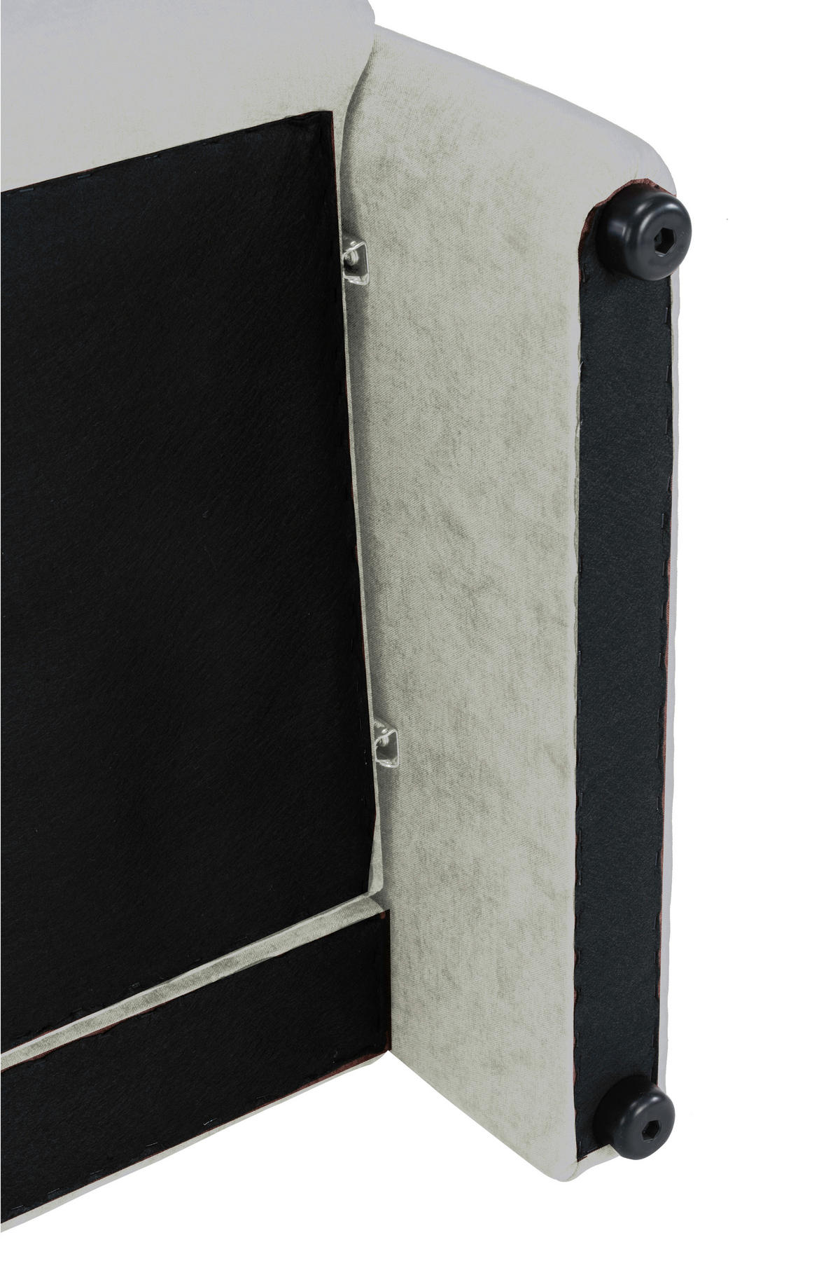 SESSEL in Samt Creme  - Creme/Schwarz, Design, Kunststoff/Textil (83/83/76cm) - MID.YOU
