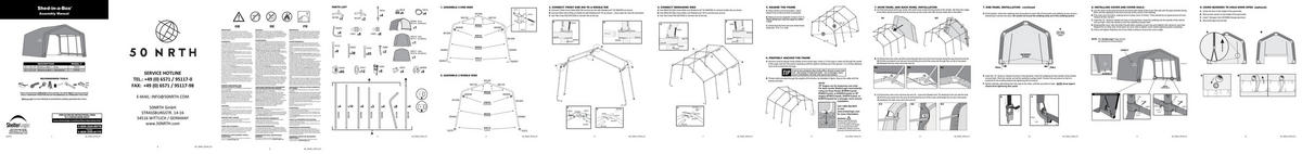 ZELTGARAGE - Grau, Basics, Kunststoff (370/260/370cm)