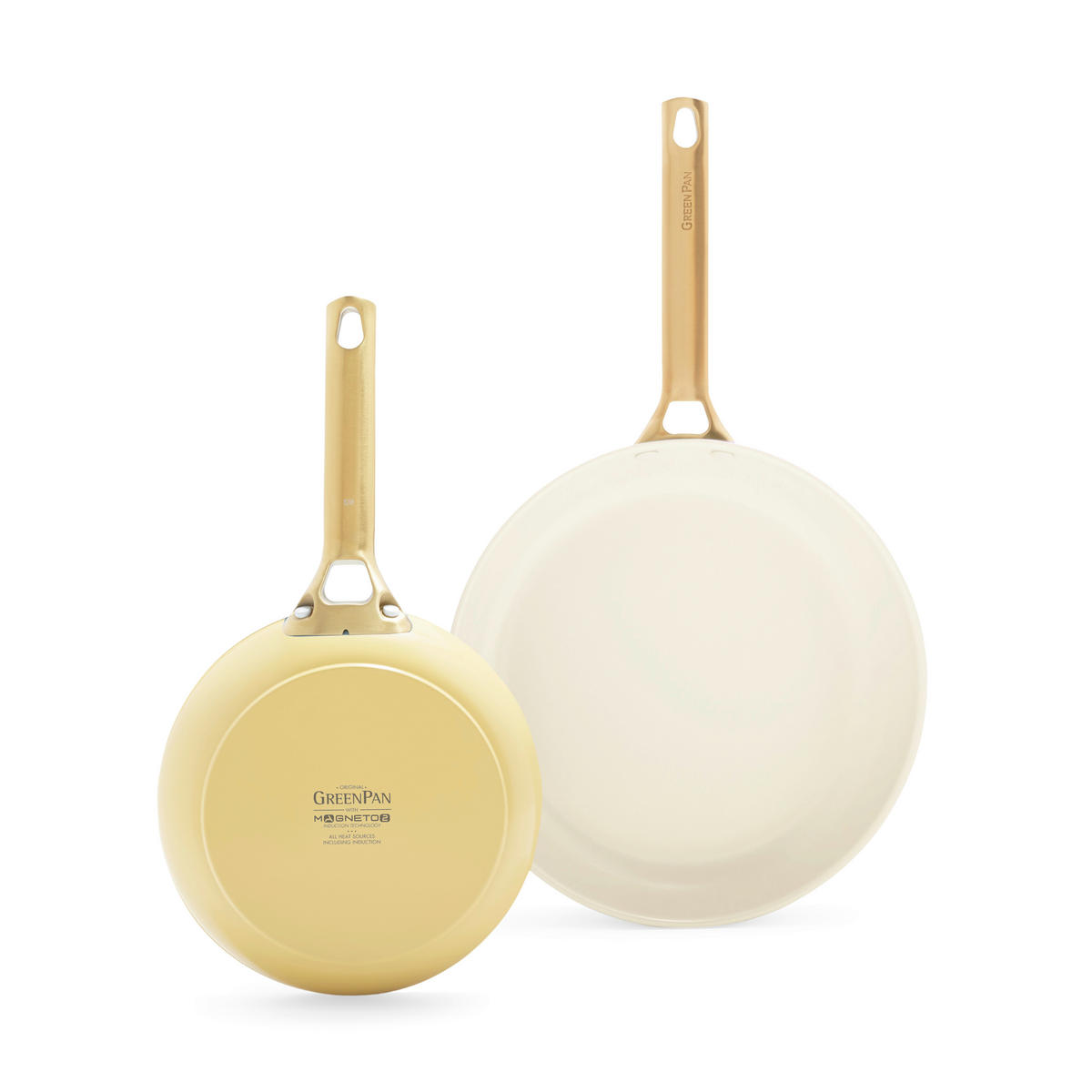 PFANNENSET 2-teilig 20 & 26 cm  - Gelb/Goldfarben, Basics, Glas/Metall (20 & 26cm) - GreenPan