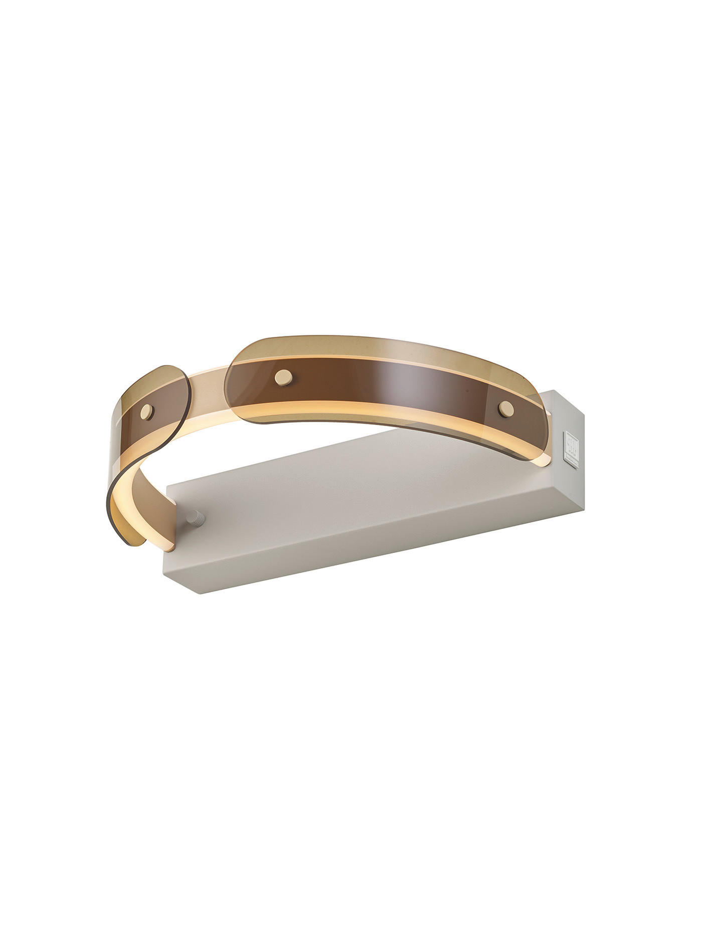LED-WANDLEUCHTE Valeria 30,5/7/19,5 cm   - Orange/Grau, MODERN, Kunststoff/Metall (30,5/7/19,5cm) - Musterring