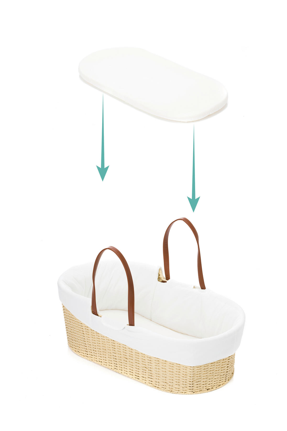 MOJSIJEVA KOŠARA   - bijela/prirodne boje, Trend, papir/tekstil (88/30/48cm) - Fillikid