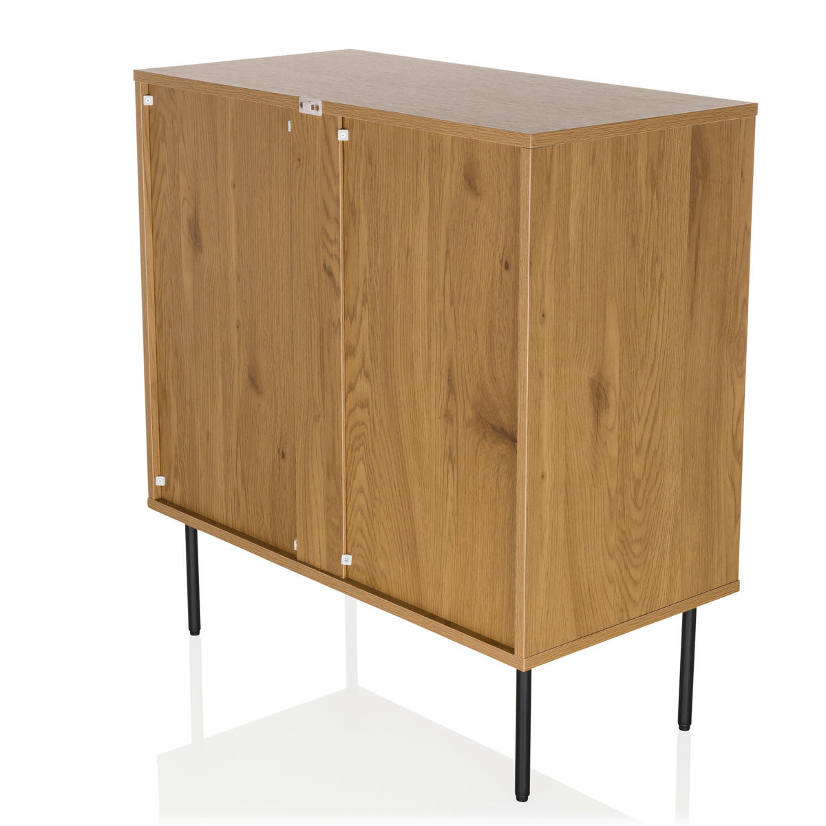 KOMMODE  in 80/85/40 cm  - Eichefarben/Schwarz, MODERN, Holzwerkstoff/Metall (80/85/40cm) - MID.YOU
