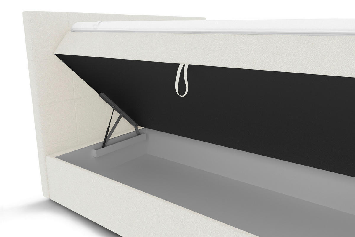 BOXBETT 160/200 cm  in Creme  - Creme, KONVENTIONELL, Kunststoff/Textil (160/200cm) - Boxxx