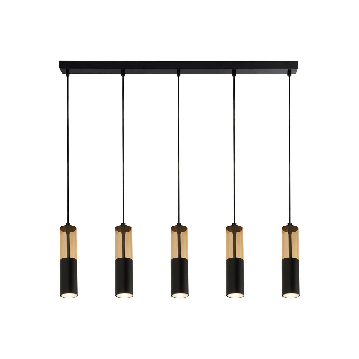 HÄNGLAMPA Merrygold 94/5,5/120 cm  - bärnstensfärgad/svart, Modern, metall/plast (94/5,5/120cm)