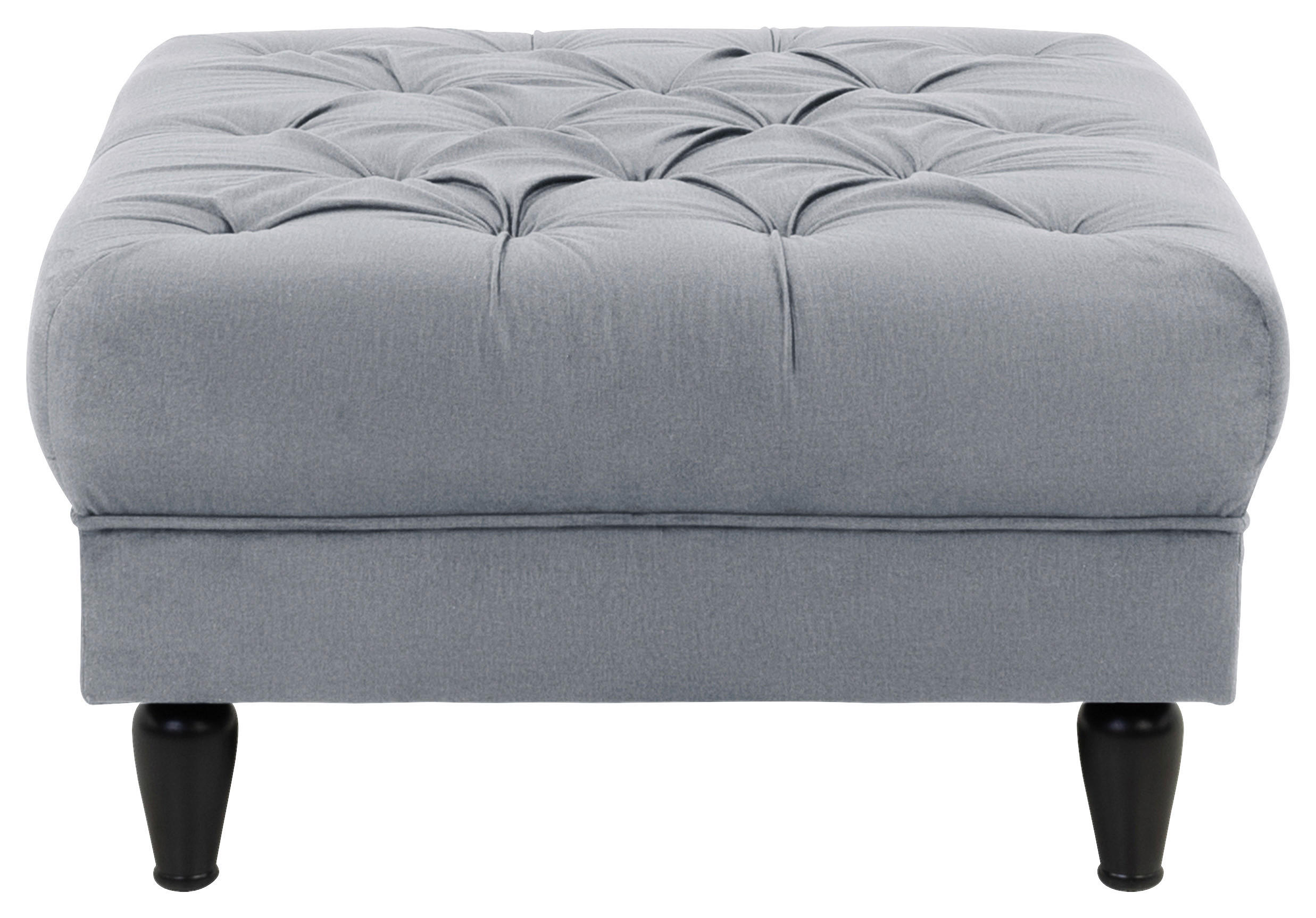 HOCKER Velours Grau - Schwarz/Grau, Design, Holz/Textil (82/44/82cm) - MID.YOU
