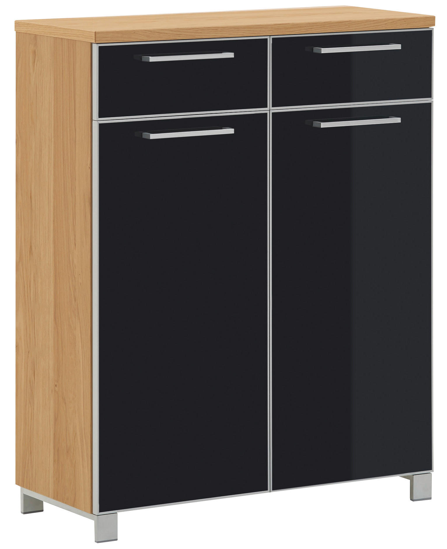 XXXLutz Schuhschrank Santina Anthrazit, Eiche 84x108x37 cm