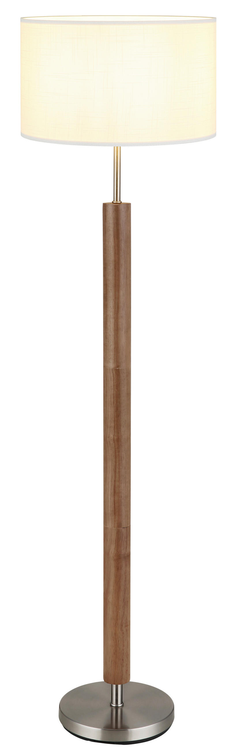 SVJETILJKA PODNA Mila  - bijela/boje nikla, Design, tekstil/drvo (40/150cm) - Globo