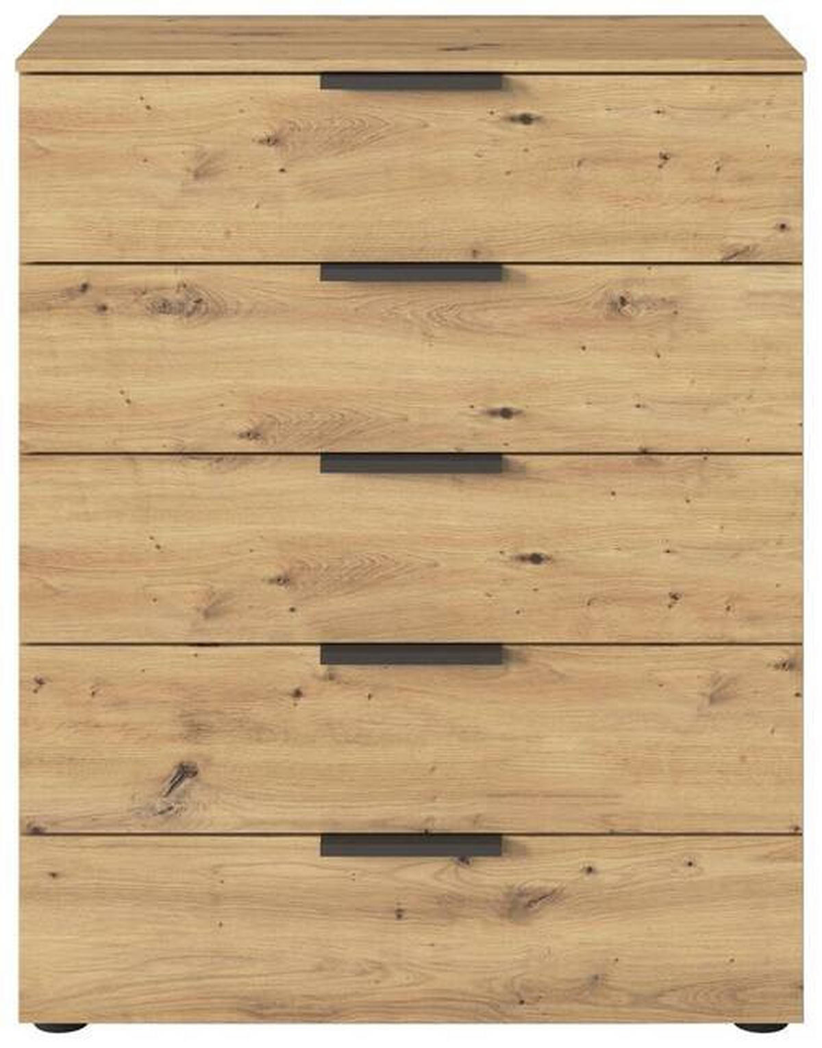 BYRÅ 80/100/42 cm  - grafitfärgad/ek Artisan, Modern, metall/trämaterial (80/100/42cm) - Rauch Möbel