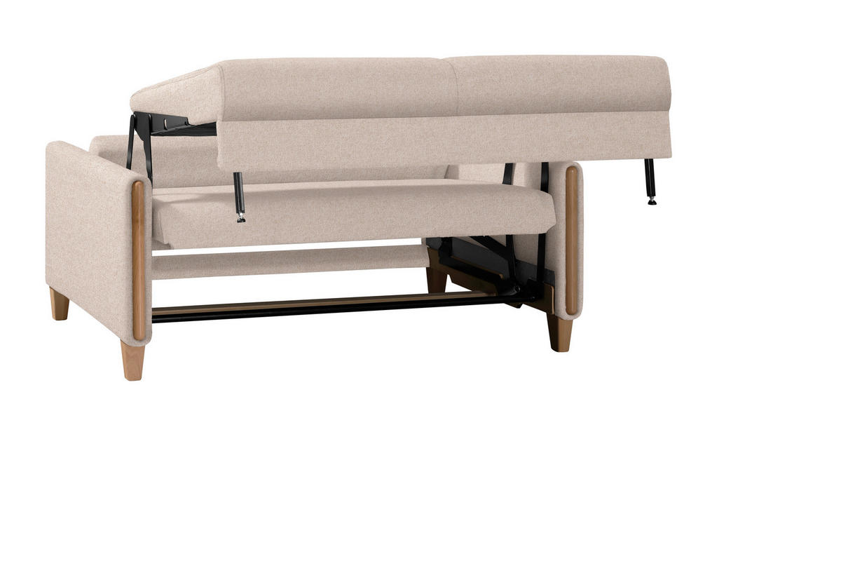 SCHLAFSOFA in Holz, Textil Buchefarben, Beige  - Beige/Buchefarben, Design, Holz/Textil (174/88/104cm) - Niels Andersson