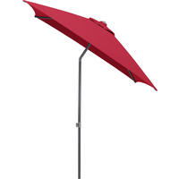 SONNENSCHIRM 200 cm Rot  - Anthrazit/Rot, Basics, Textil/Metall (200/200cm) - Kettler