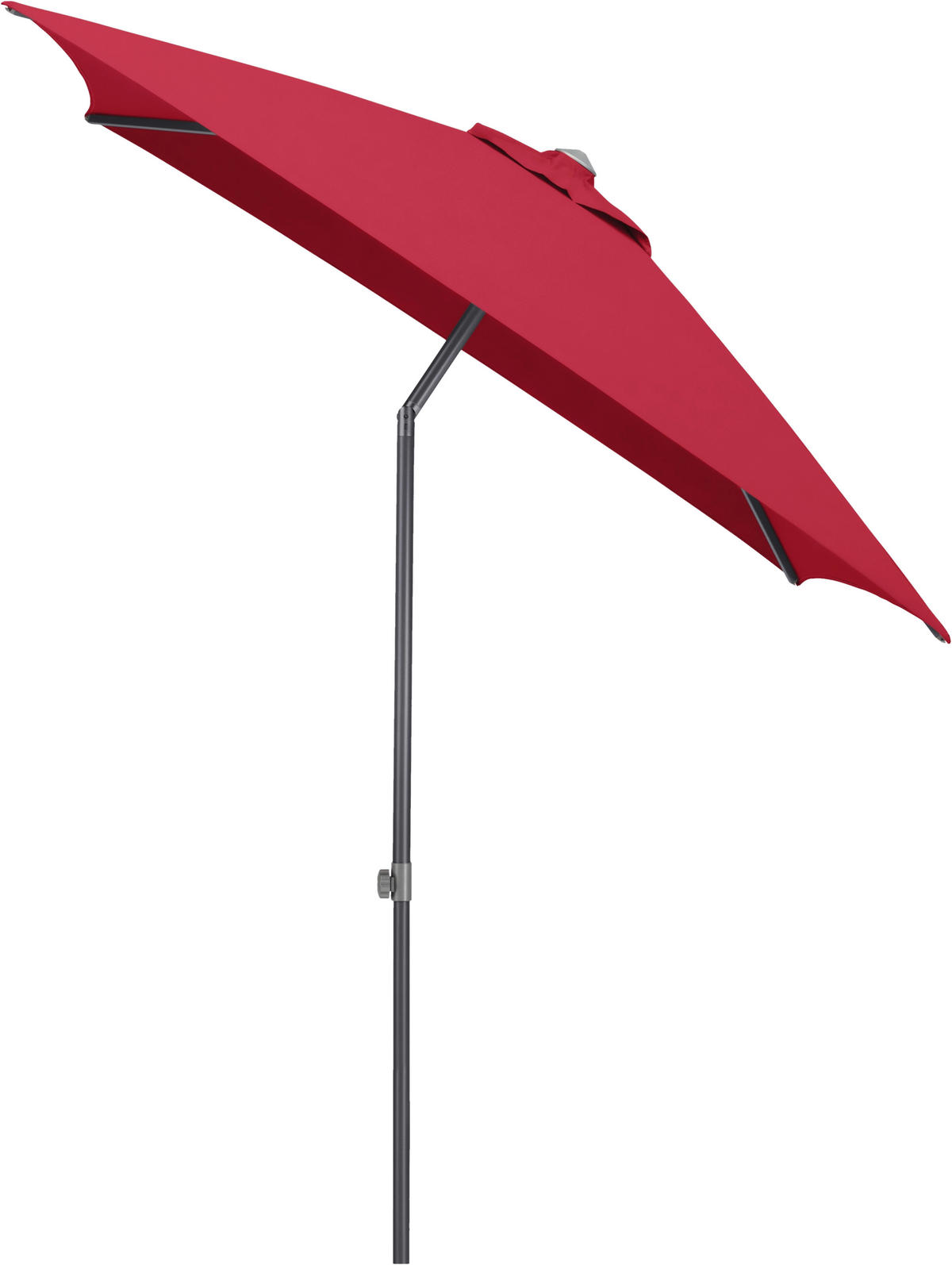 SONNENSCHIRM 200 cm Rot  - Anthrazit/Rot, Basics, Textil/Metall (200/200cm) - Kettler