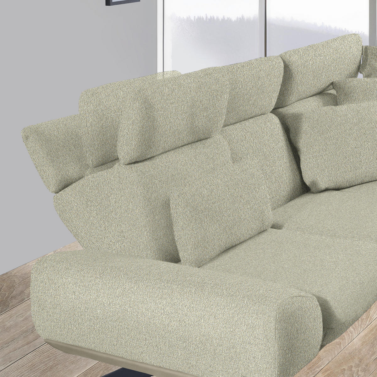 ECKSOFA in Flachgewebe Creme  270/239 cm  - Beige/Creme, Design, Textil/Metall (270/239cm) - Koinor