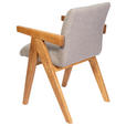 ARMLEHNSTUHL in Holz, Textil Grau  - Eichefarben/Grau, KONVENTIONELL, Holz/Textil (53,5/83/62cm) - Linea Natura