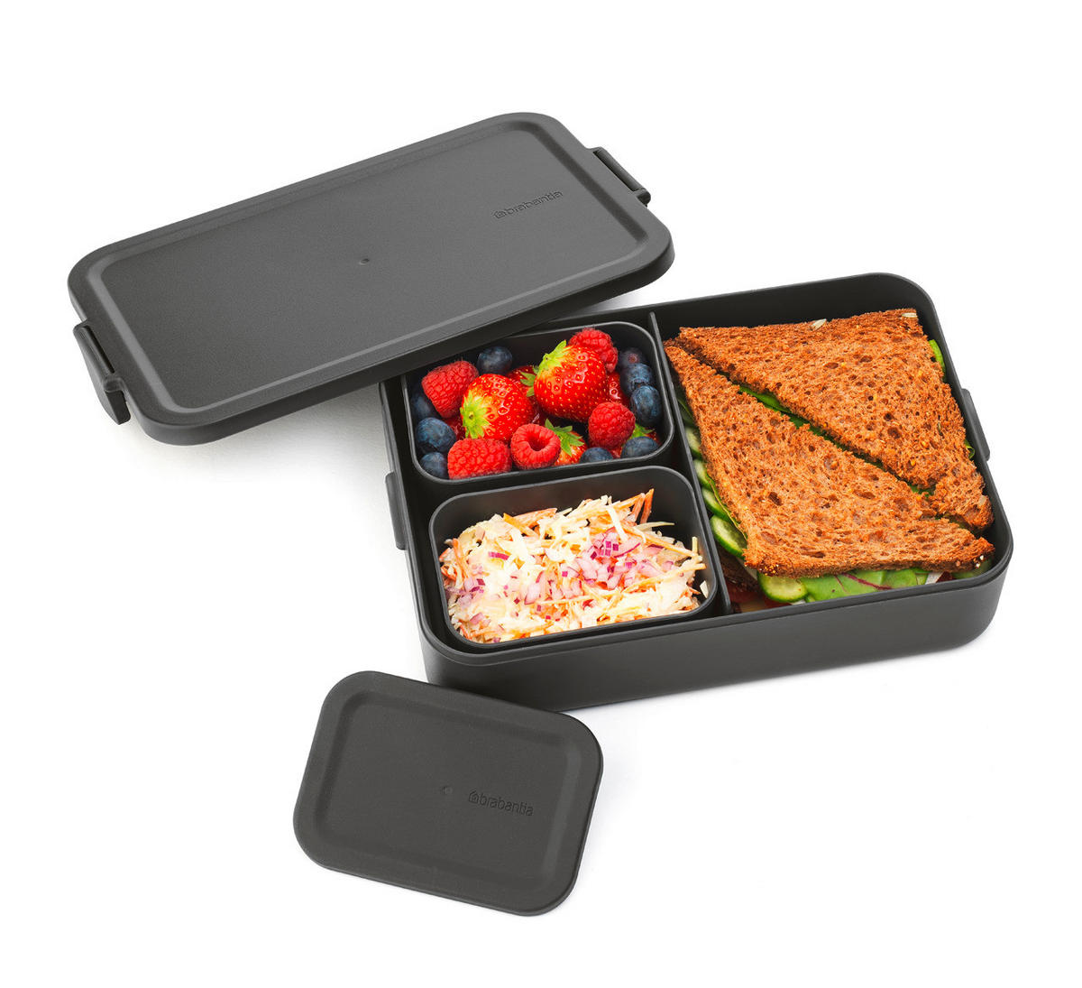 KRABIČKA NA POTRAVINY plast   - tmavě šedá, Basics, plast (25.5/6.2/16.7cm) - Brabantia