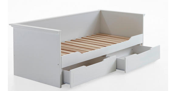 AUSZIEHBETT 90/180/200 cm in Weiß - Weiß, KONVENTIONELL, Holz/Holzwerkstoff (90/180/200cm) - Carryhome